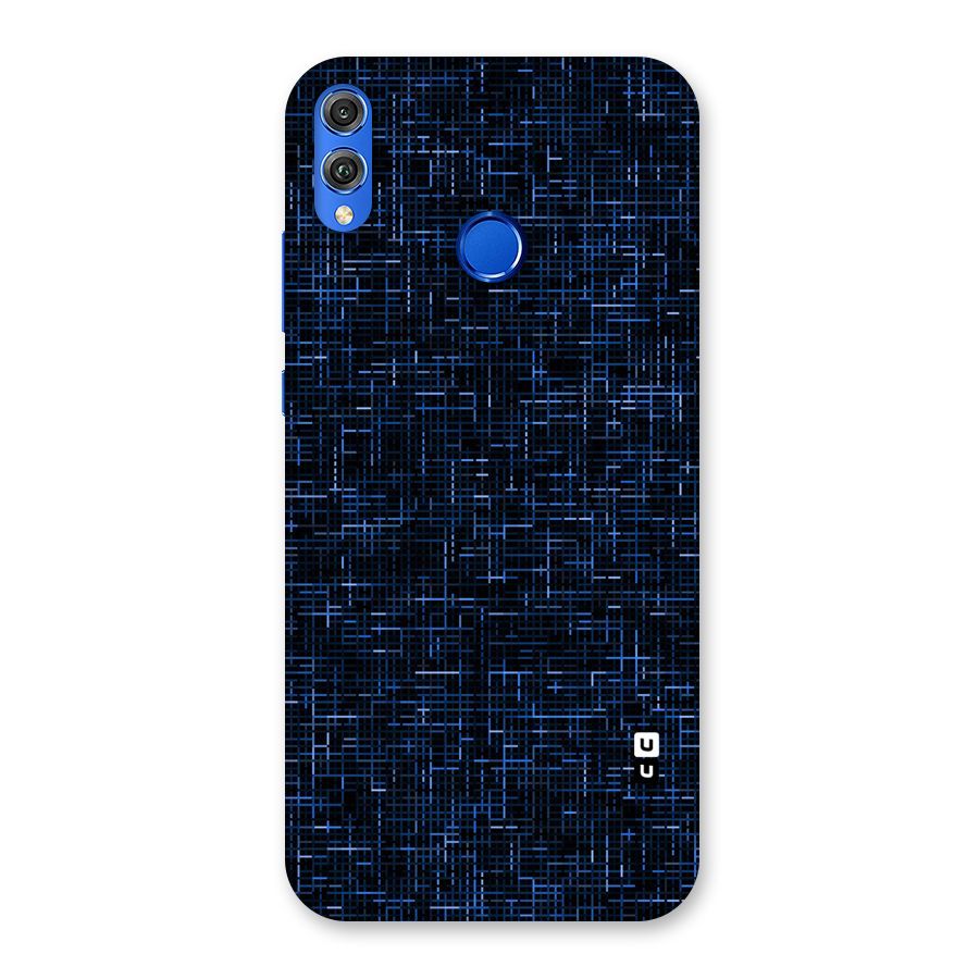 Criss Cross Blue Pattern Back Case for Honor 8X