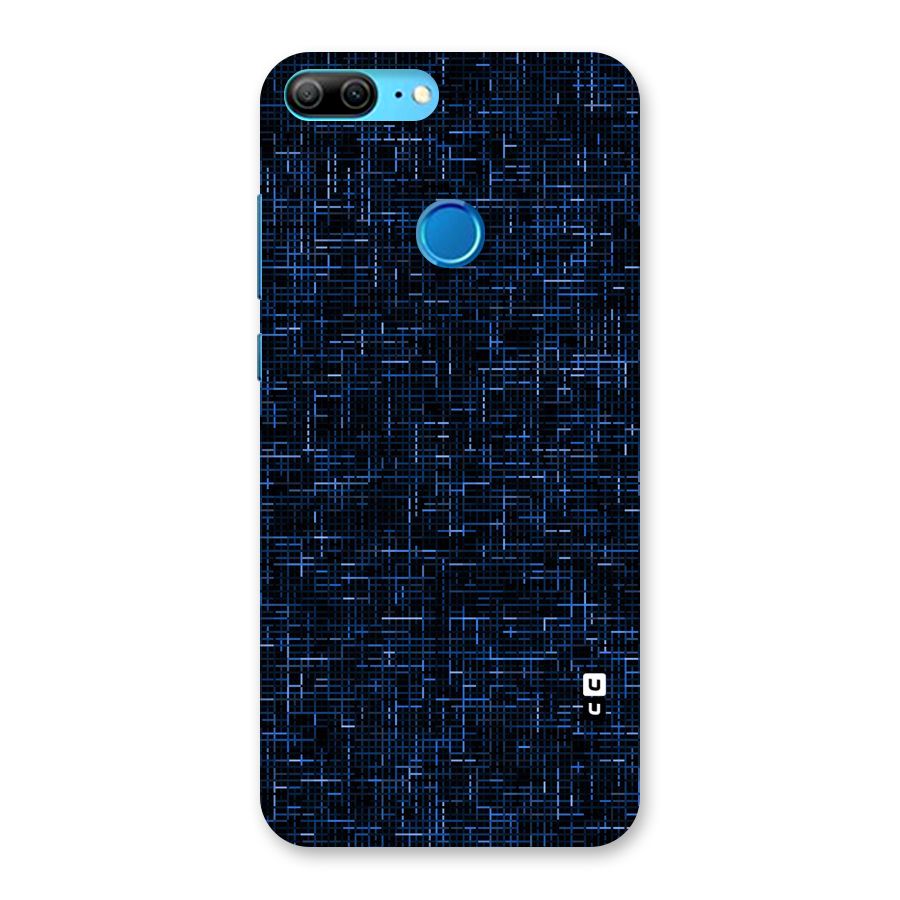 Criss Cross Blue Pattern Back Case for Honor 9 Lite