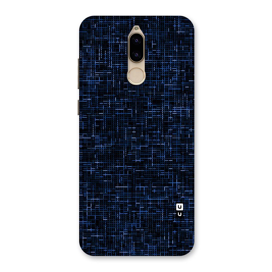Criss Cross Blue Pattern Back Case for Honor 9i