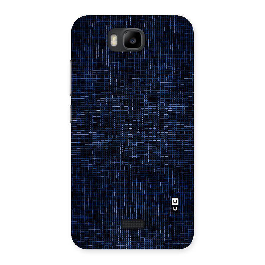 Criss Cross Blue Pattern Back Case for Honor Bee