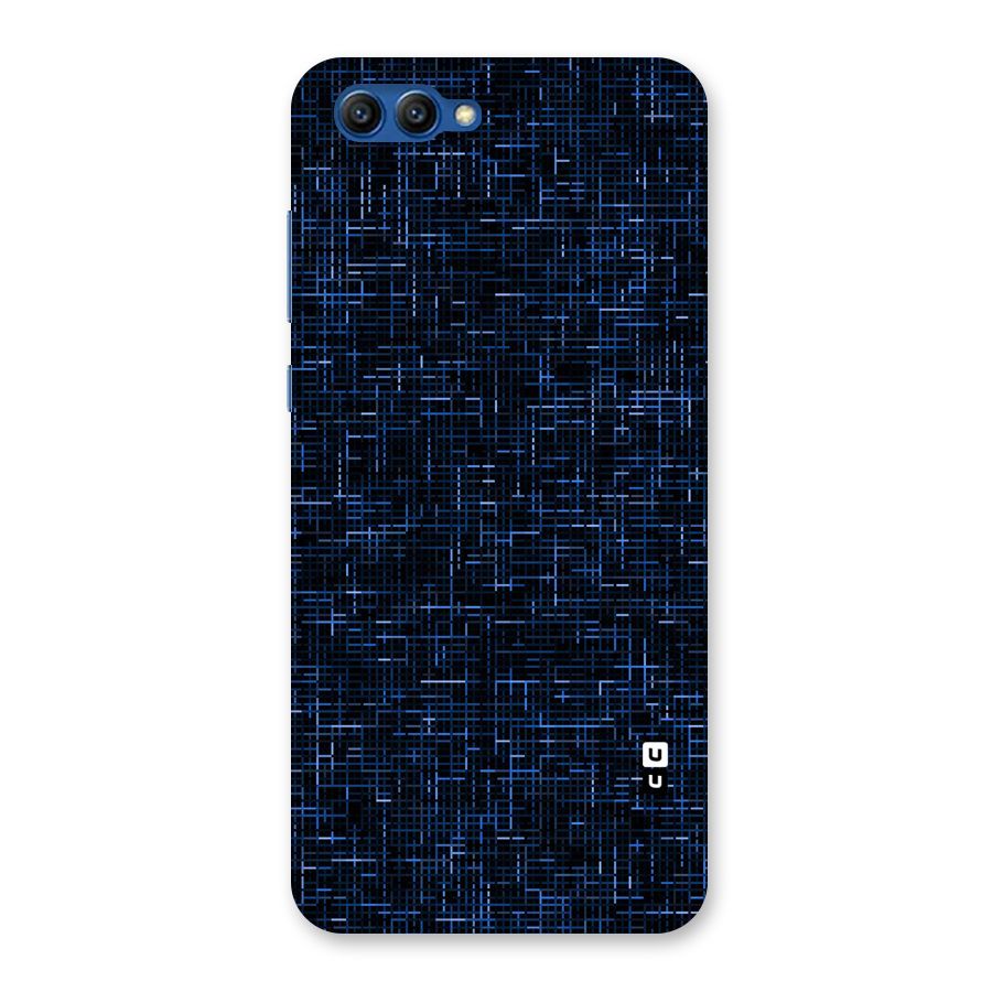 Criss Cross Blue Pattern Back Case for Honor View 10