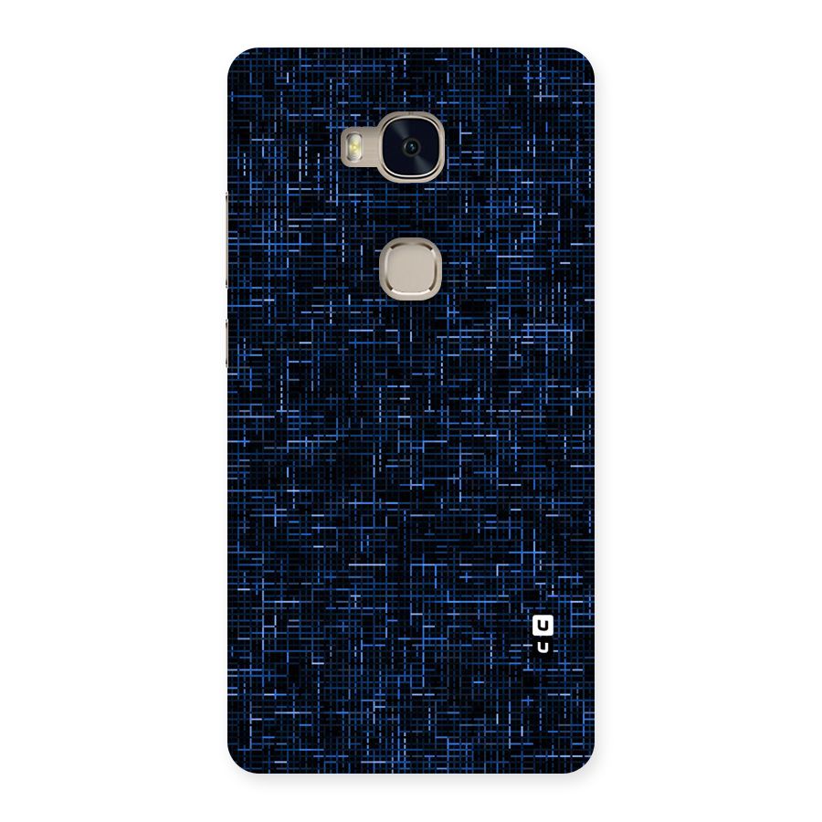 Criss Cross Blue Pattern Back Case for Huawei Honor 5X