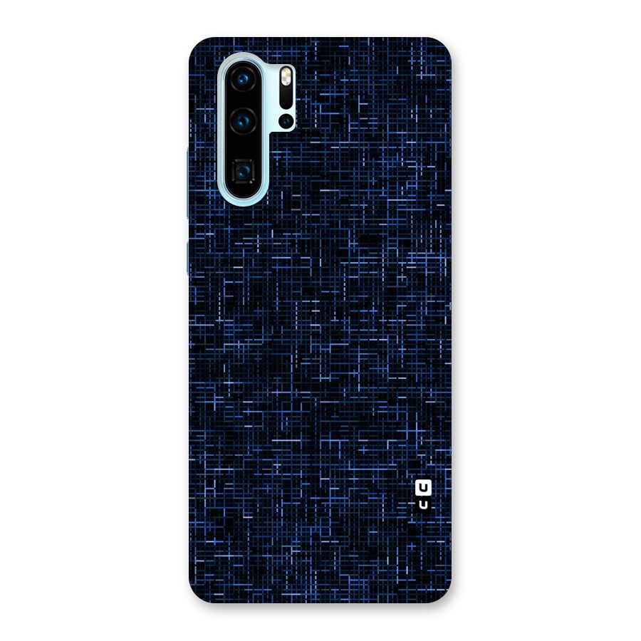 Criss Cross Blue Pattern Back Case for Huawei P30 Pro