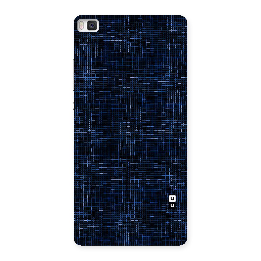 Criss Cross Blue Pattern Back Case for Huawei P8