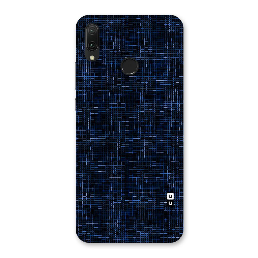 Criss Cross Blue Pattern Back Case for Huawei Y9 (2019)