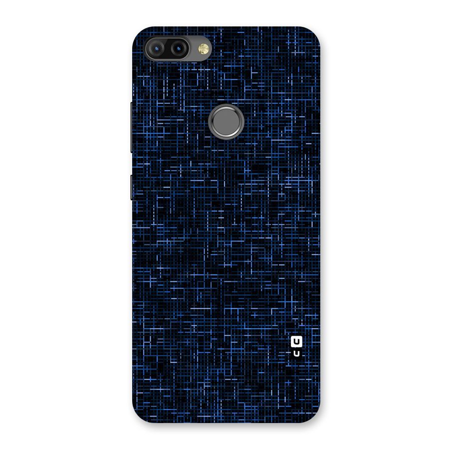 Criss Cross Blue Pattern Back Case for Infinix Hot 6 Pro