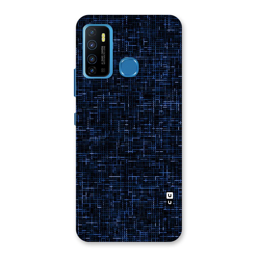 Criss Cross Blue Pattern Back Case for Infinix Hot 9