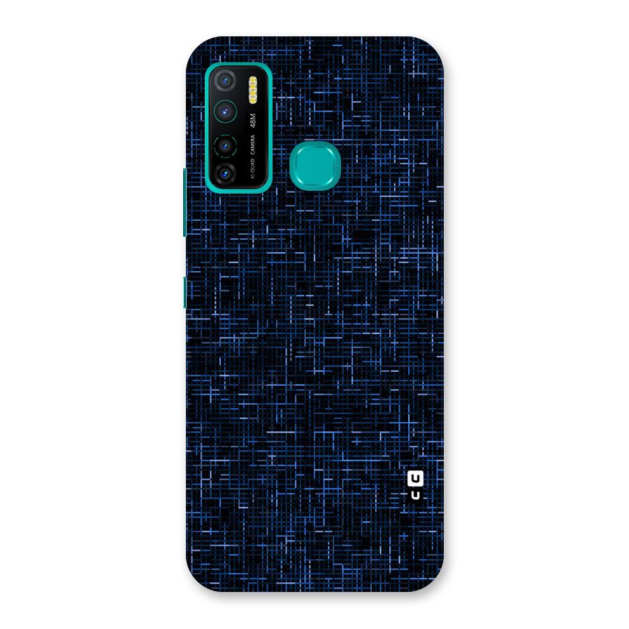 Criss Cross Blue Pattern Back Case for Infinix Hot 9 Pro