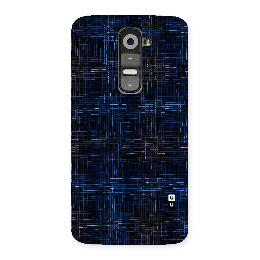 Criss Cross Blue Pattern Back Case for LG G2