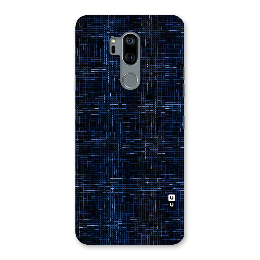 Criss Cross Blue Pattern Back Case for LG G7