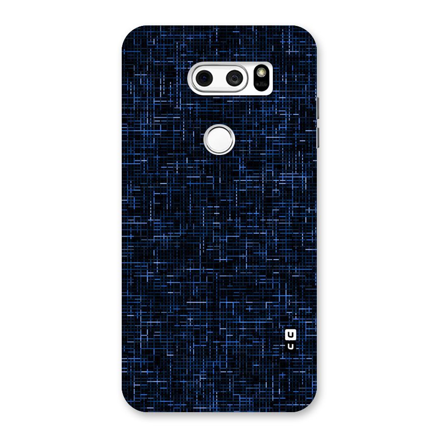 Criss Cross Blue Pattern Back Case for LG V30