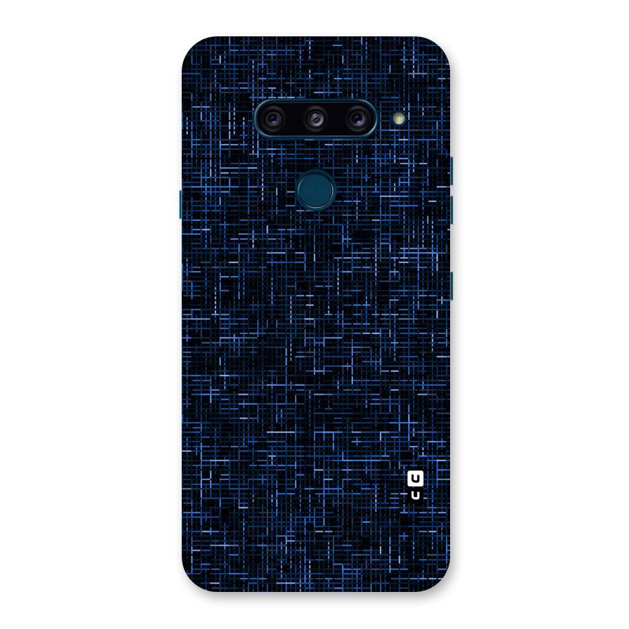 Criss Cross Blue Pattern Back Case for LG  V40 ThinQ