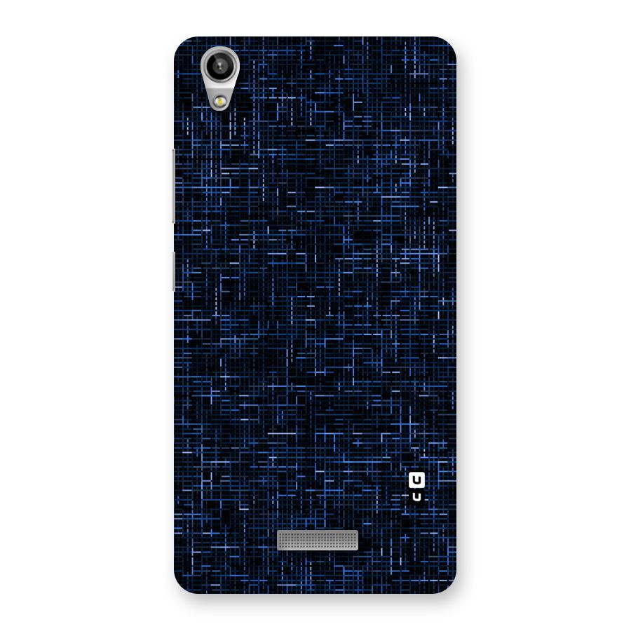 Criss Cross Blue Pattern Back Case for Lava-Pixel-V1