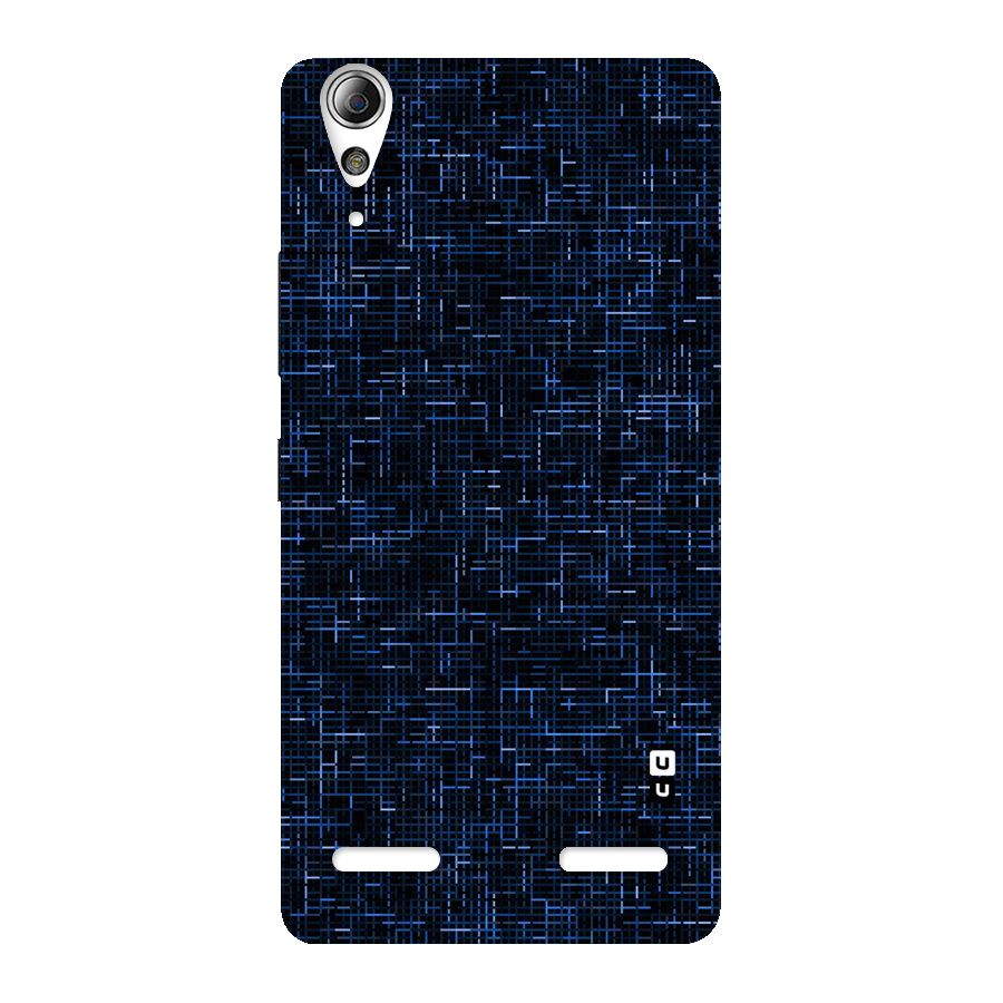 Criss Cross Blue Pattern Back Case for Lenovo A6000