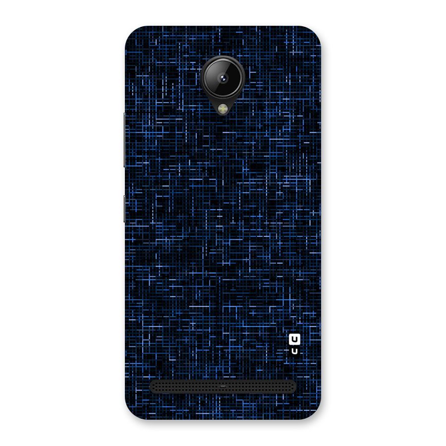 Criss Cross Blue Pattern Back Case for Lenovo C2