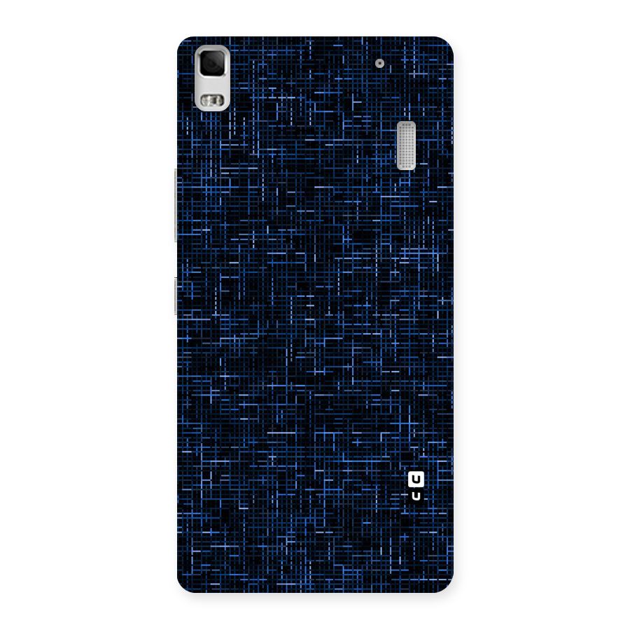 Criss Cross Blue Pattern Back Case for Lenovo K3 Note