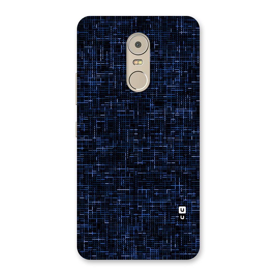 Criss Cross Blue Pattern Back Case for Lenovo K6 Note