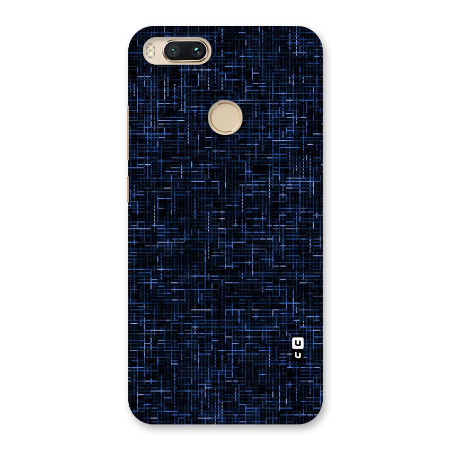 Criss Cross Blue Pattern Back Case for Mi A1