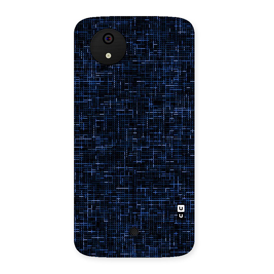 Criss Cross Blue Pattern Back Case for Micromax Canvas A1