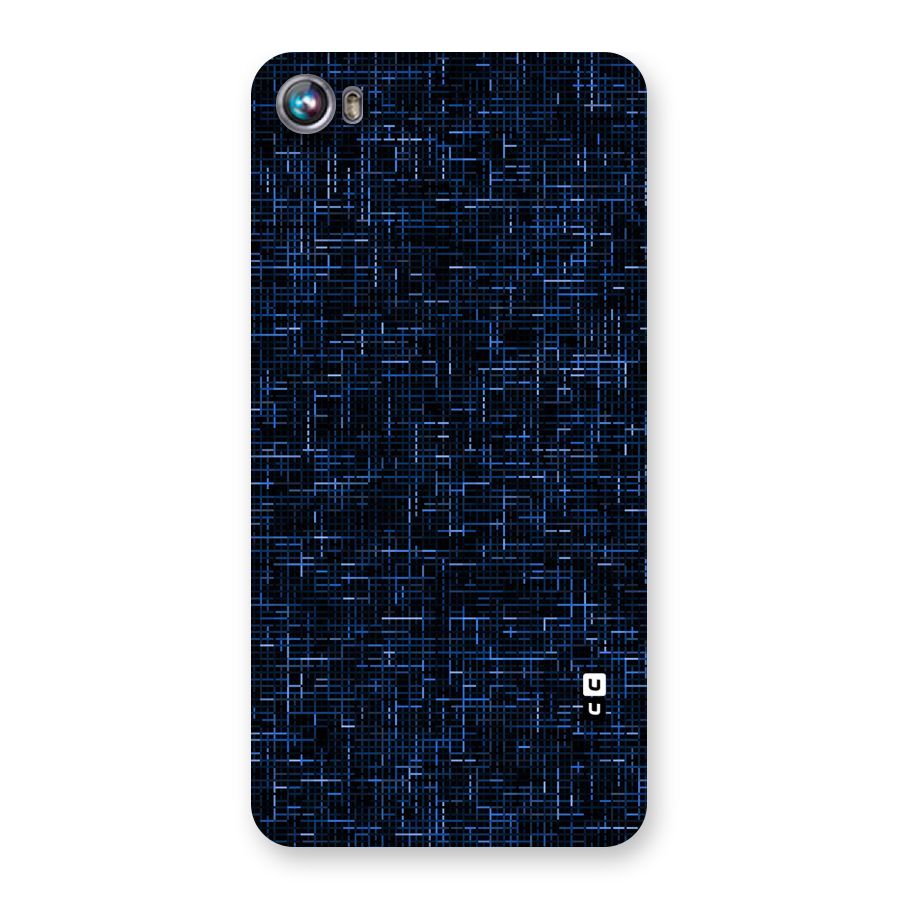 Criss Cross Blue Pattern Back Case for Micromax Canvas Fire 4 A107