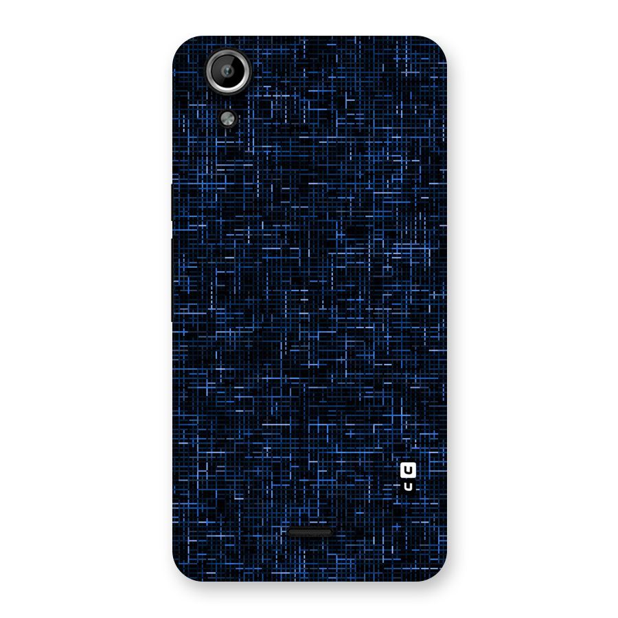 Criss Cross Blue Pattern Back Case for Micromax Canvas Selfie Lens Q345