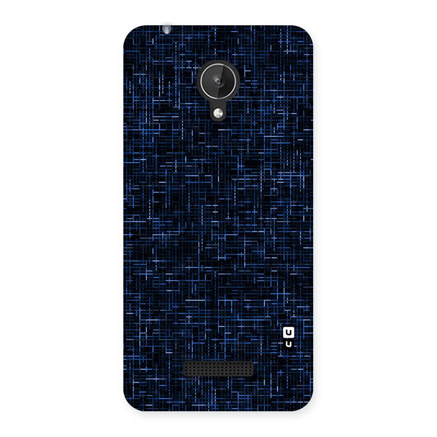 Criss Cross Blue Pattern Back Case for Micromax Canvas Spark Q380
