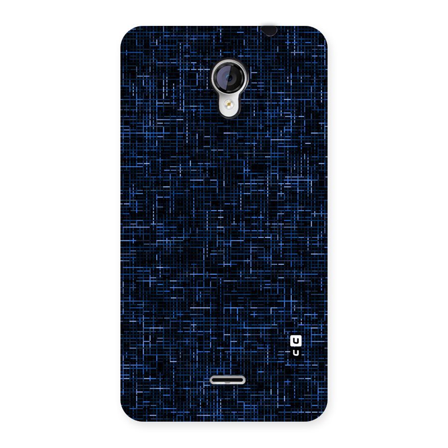 Criss Cross Blue Pattern Back Case for Micromax Unite 2 A106