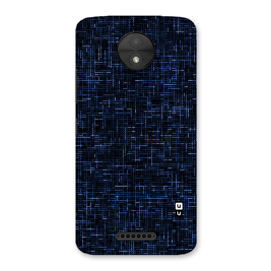 Criss Cross Blue Pattern Back Case for Moto C