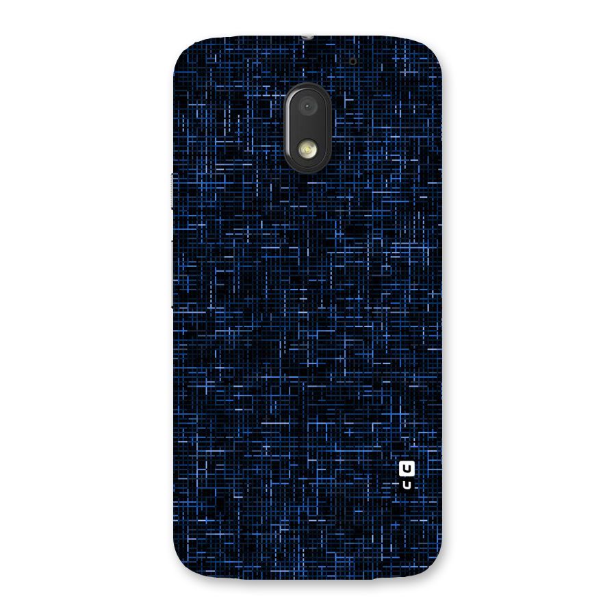 Criss Cross Blue Pattern Back Case for Moto E3 Power