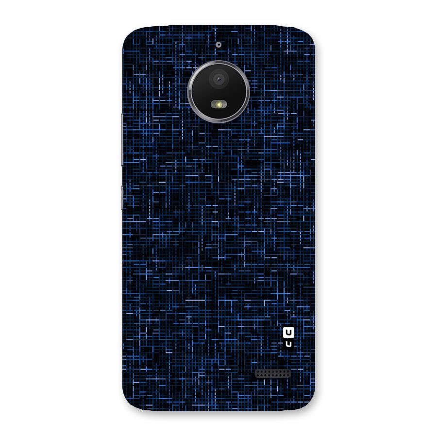 Criss Cross Blue Pattern Back Case for Moto E4