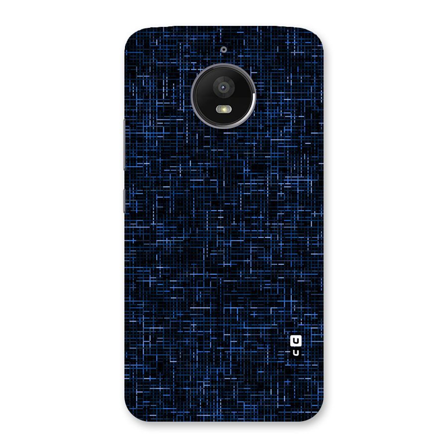 Criss Cross Blue Pattern Back Case for Moto E4 Plus