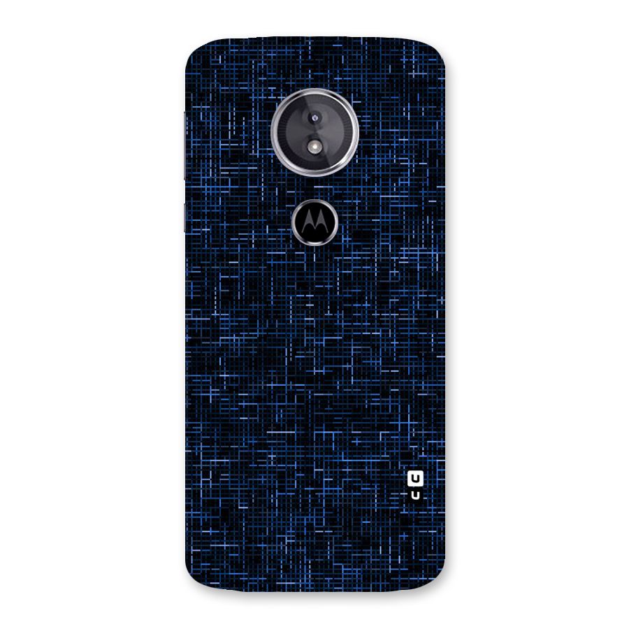 Criss Cross Blue Pattern Back Case for Moto E5