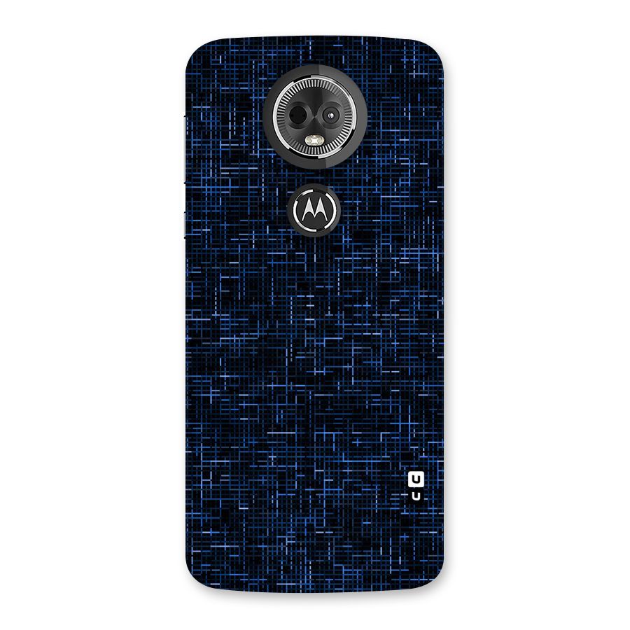 Criss Cross Blue Pattern Back Case for Moto E5 Plus