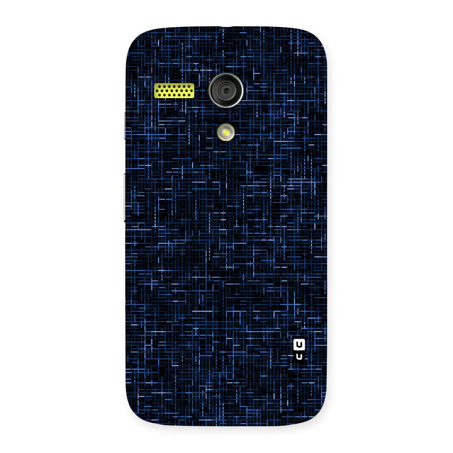 Criss Cross Blue Pattern Back Case for Moto G