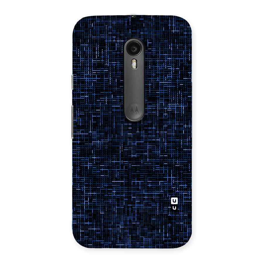 Criss Cross Blue Pattern Back Case for Moto G3
