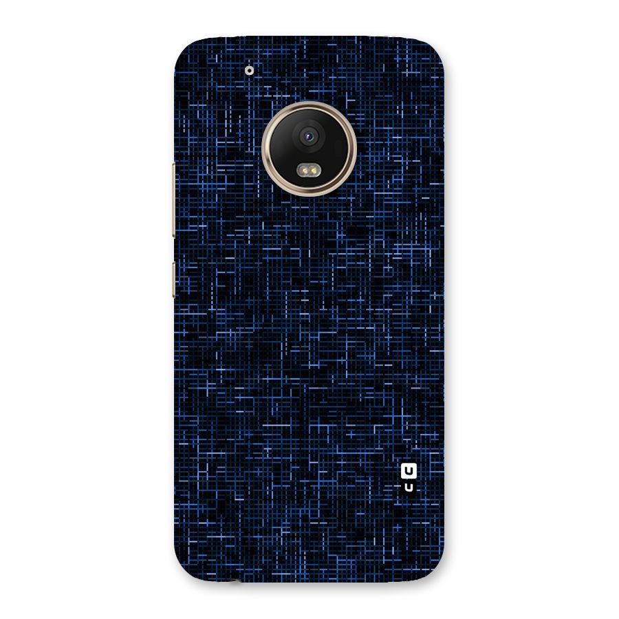 Criss Cross Blue Pattern Back Case for Moto G5 Plus