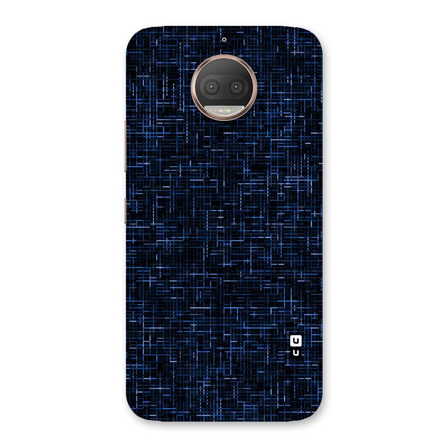 Criss Cross Blue Pattern Back Case for Moto G5s Plus