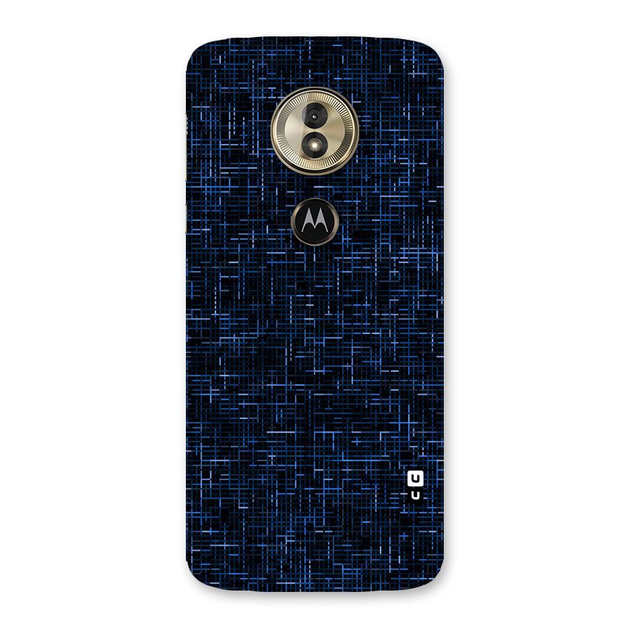 Criss Cross Blue Pattern Back Case for Moto G6 Play