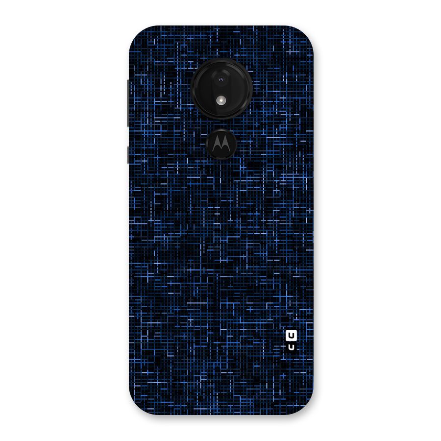 Criss Cross Blue Pattern Back Case for Moto G7 Power