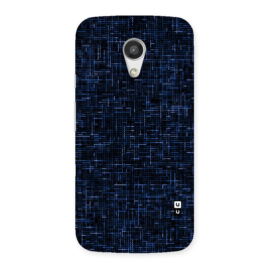 Criss Cross Blue Pattern Back Case for Moto G 2nd Gen