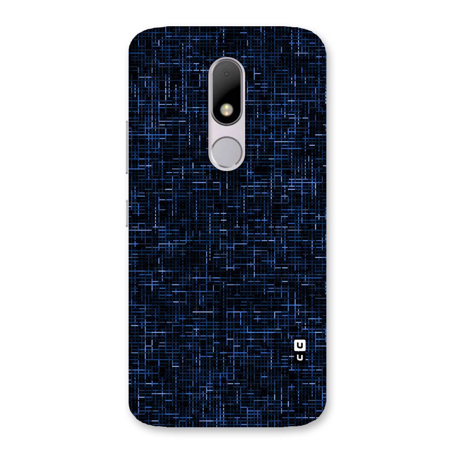 Criss Cross Blue Pattern Back Case for Moto M