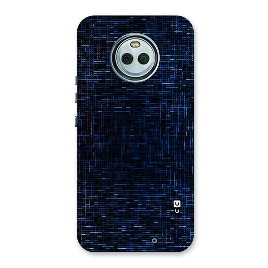 Criss Cross Blue Pattern Back Case for Moto X4