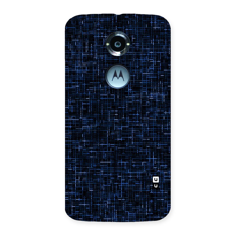 Criss Cross Blue Pattern Back Case for Moto X 2nd Gen