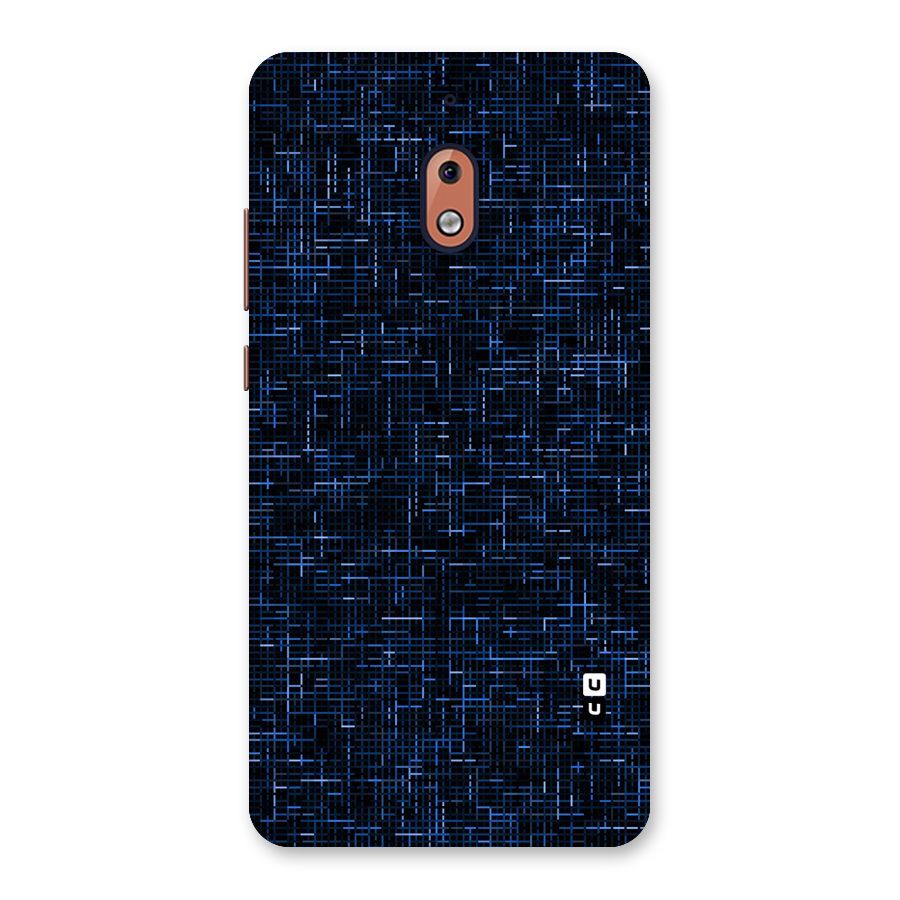 Criss Cross Blue Pattern Back Case for Nokia 2.1