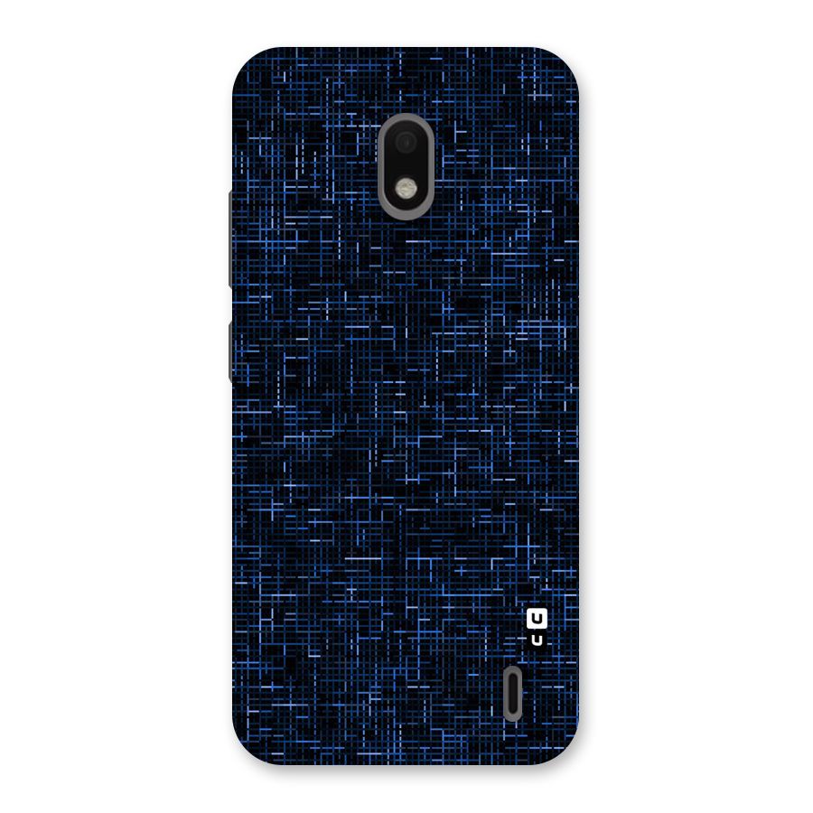 Criss Cross Blue Pattern Back Case for Nokia 2.2