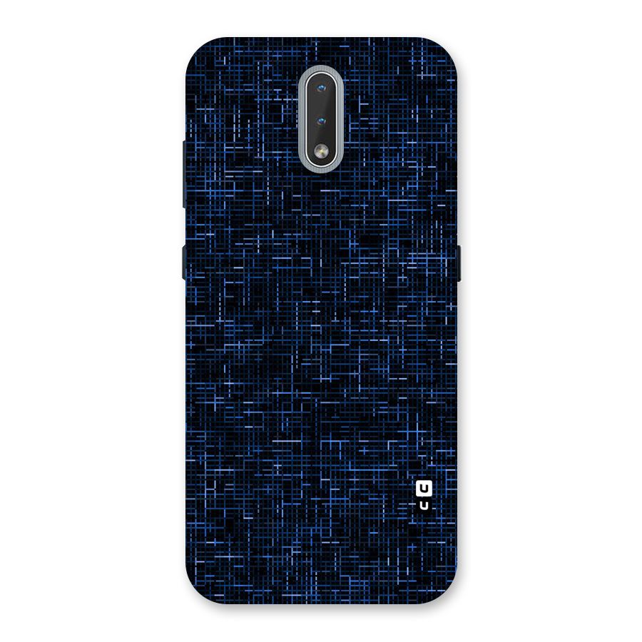 Criss Cross Blue Pattern Back Case for Nokia 2.3