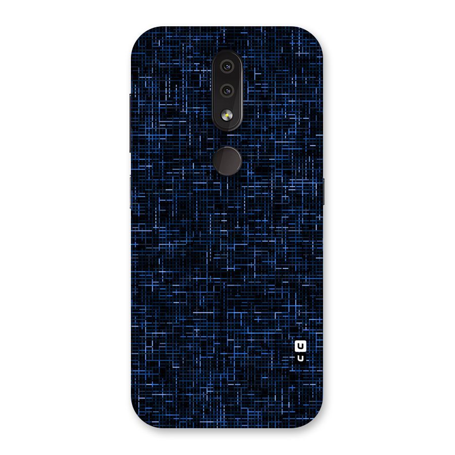 Criss Cross Blue Pattern Back Case for Nokia 4.2