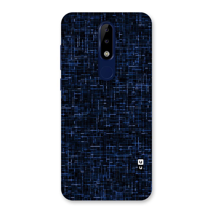 Criss Cross Blue Pattern Back Case for Nokia 5.1 Plus