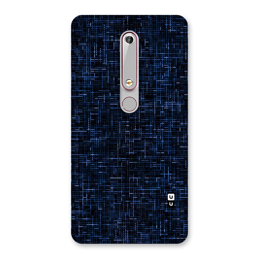 Criss Cross Blue Pattern Back Case for Nokia 6.1