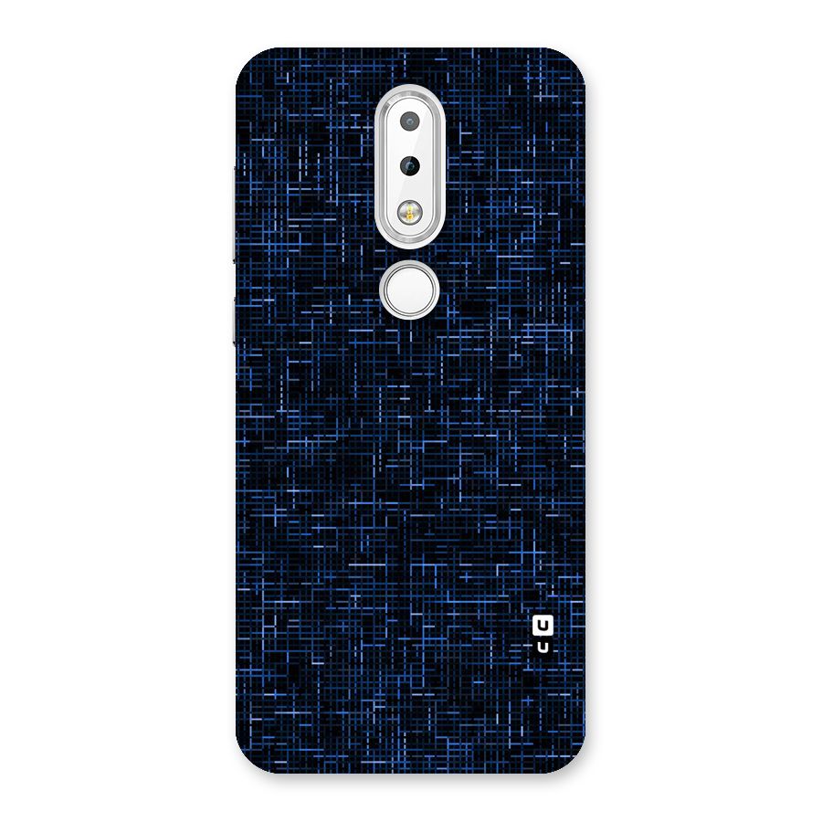 Criss Cross Blue Pattern Back Case for Nokia 6.1 Plus